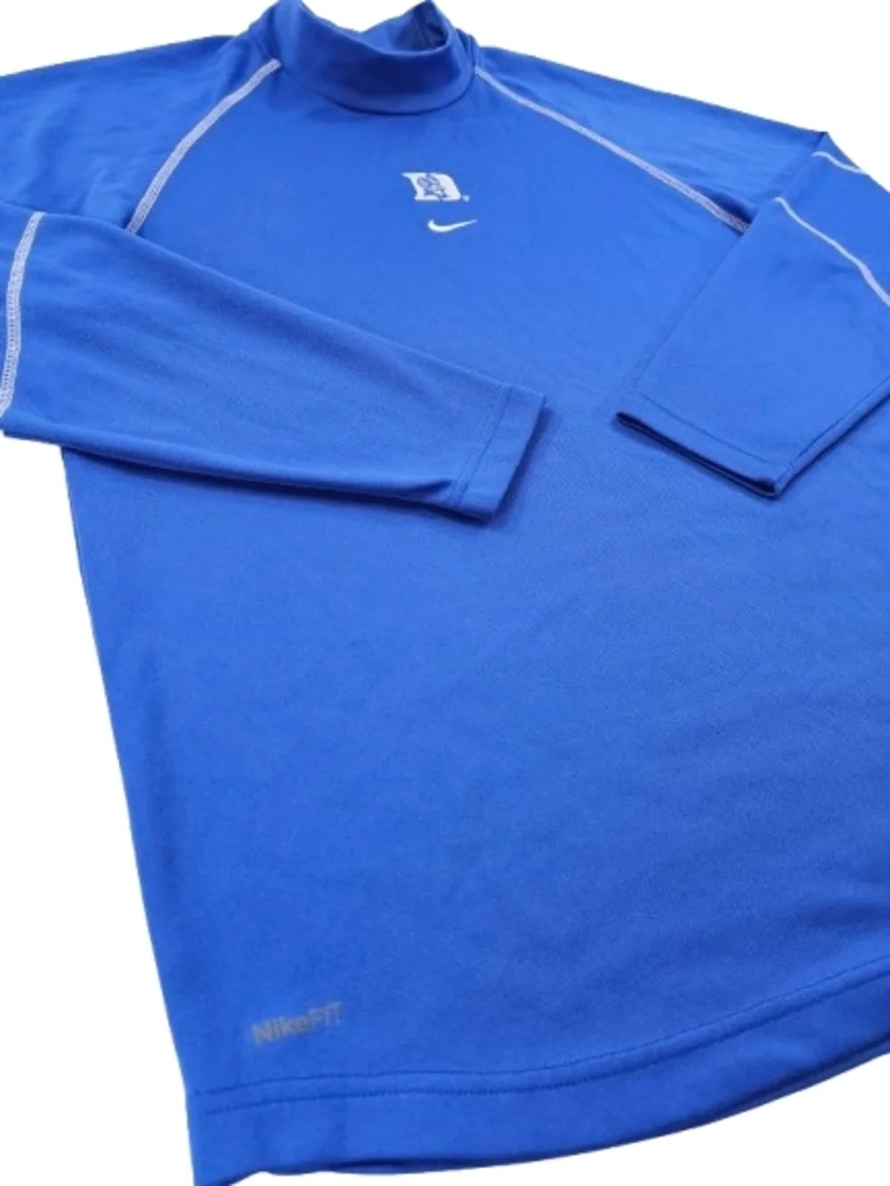 Vintage Nike Fit Center Swoosh Dri Fit Duke Blue Devils Contrast Stitching Men M